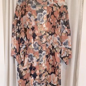 Ann Taylor sheer floral cardigan